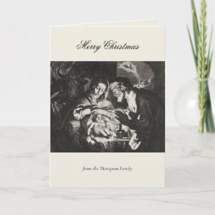 Vintage Religious Christmas Nativity Christian  Card