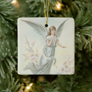 Vintage Religious Christmas Ornament with wishes