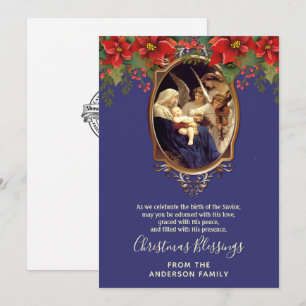 Vintage Religious Christmas Virgin Mary Jesus  Holiday Card