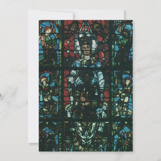 Vintage Religious Church Stained Glass Window Invitation (Front)