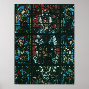 Vintage Religious Church Stained Glass Window Poster