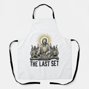 Vintage Religious DJ The Last Set Shirt Design_1 Apron