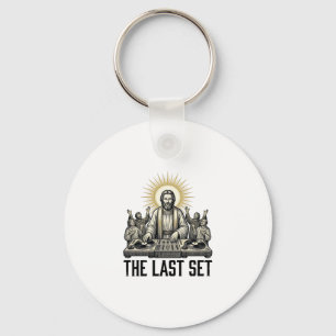 Vintage Religious DJ The Last Set Shirt Design_1 Key Ring