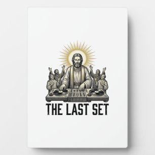 Vintage Religious DJ The Last Set Shirt Design_1 Plaque