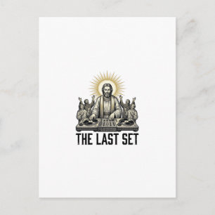 Vintage Religious DJ The Last Set Shirt Design_1 Postcard