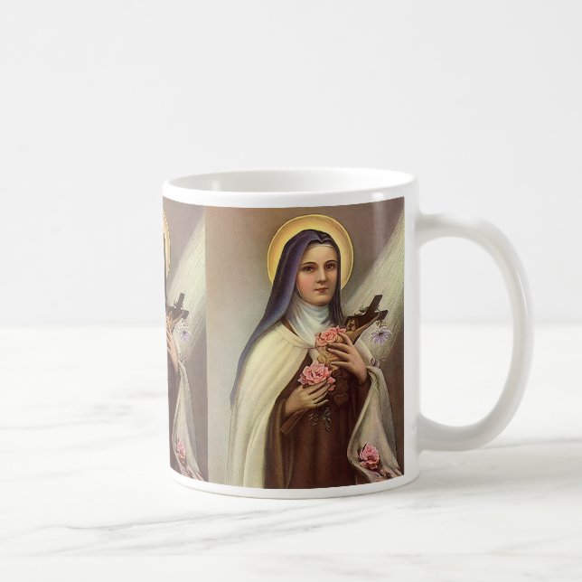 Vintage Religious Easter, Nun with Cross Coffee Mug (Right)