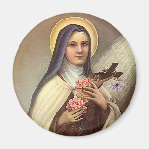 Vintage Religious Easter, Nun with Cross Magnet