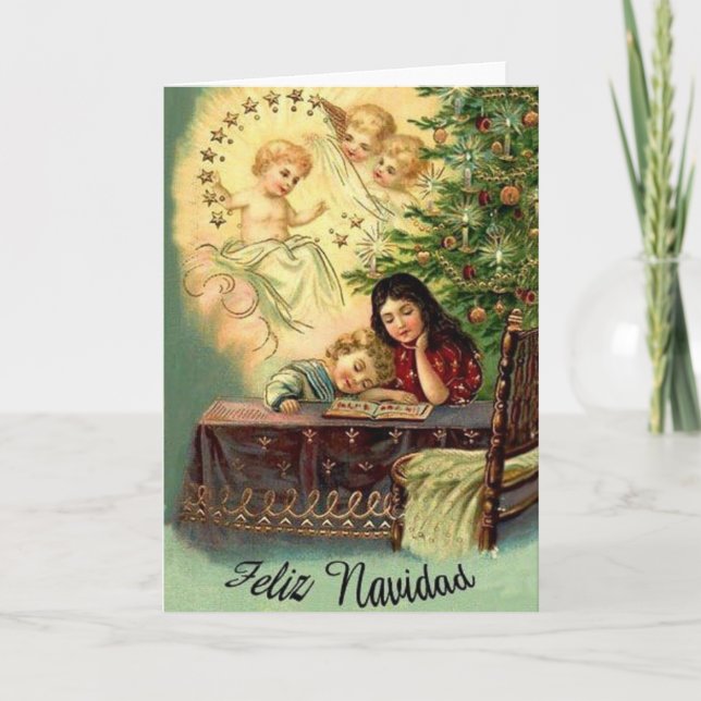Vintage Religious Hispanic / Latino Christmas Card (Front)