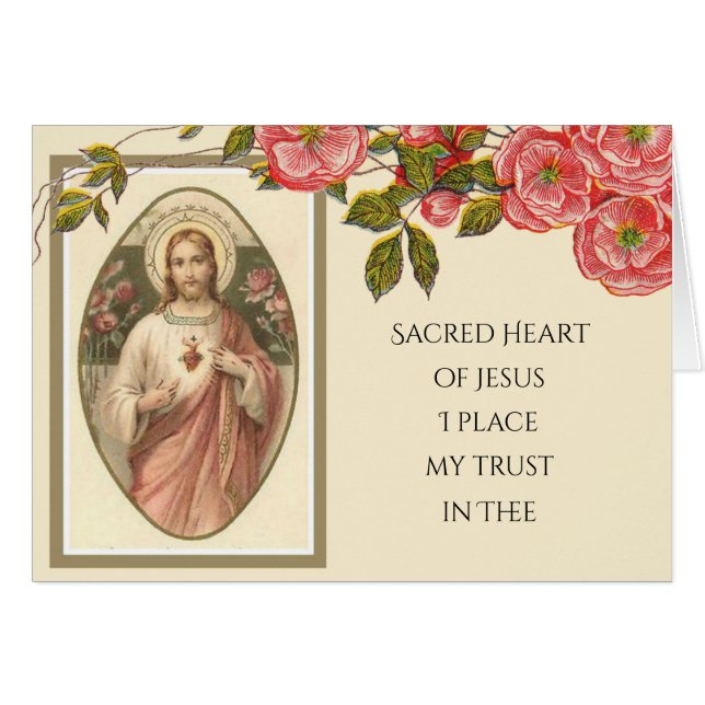 Vintage Religious Jesus Floral Elegant  (Front Horizontal)