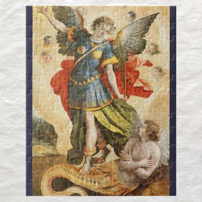 Vintage Religious, Saint Michael Defeats Lucifer Jigsaw Puzzle (Creator Uploaded)