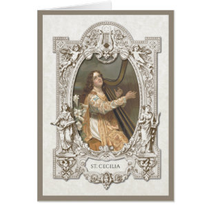 Vintage Religious St. Cecilia Musicians