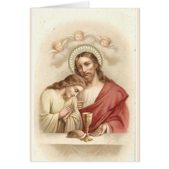Vintage religious St. John Apostle and Jesus (Front)