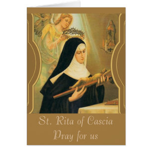 Vintage Religious St. Rita Cascia Catholic Prayer