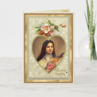 Vintage Religious St. Therese Valentine Prayer