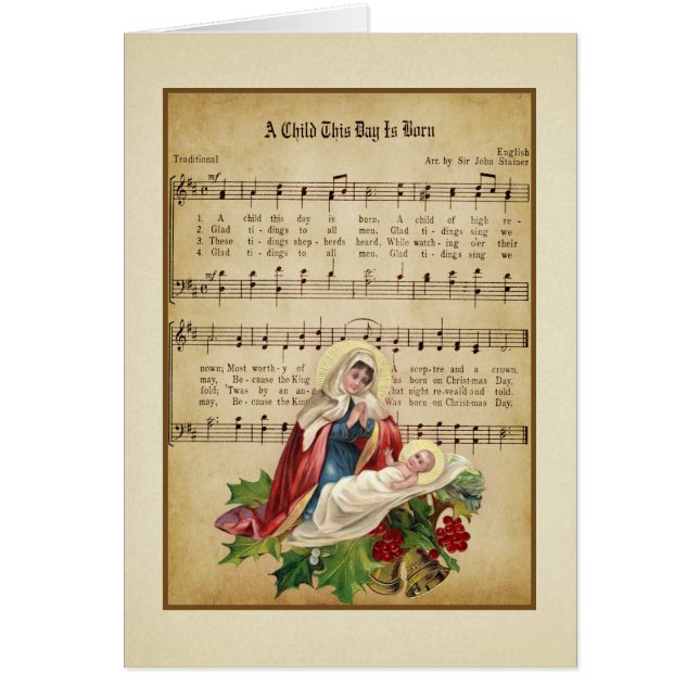Vintage Religious Virgin Mary Jesus Music (Front)