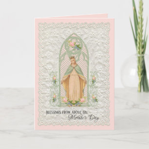 Vintage Religious Virgin Mary Mothers Day Card