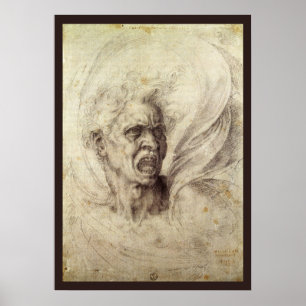 Vintage Renaissance, Damned Soul by Michelangelo Poster