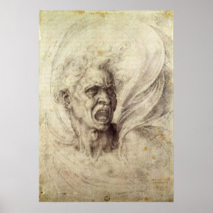 Vintage Renaissance, Damned Soul by Michelangelo Poster