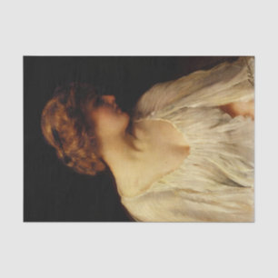 Vintage Renaissance Lady in White Dress Portrait   Tissue Paper