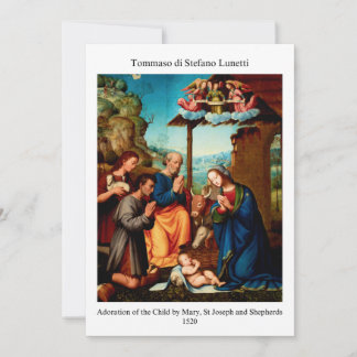 Vintage Renaissance Nativity Scene Christmas Card