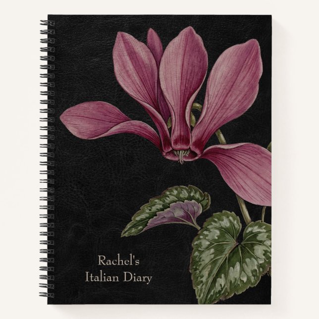 Vintage Renaissance Sowbread Botanical Notebook (Front)