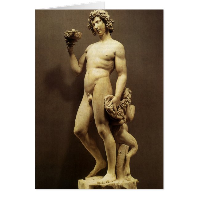 Vintage Renaissance Statue Bacchus by Michelangelo (Front)