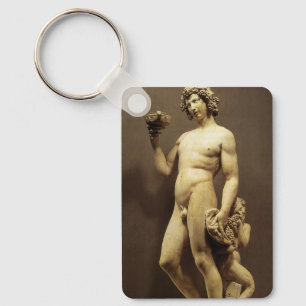 Vintage Renaissance Statue Bacchus by Michelangelo Key Ring
