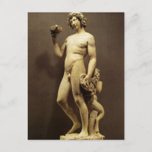 Vintage Renaissance Statue Bacchus by Michelangelo Postcard