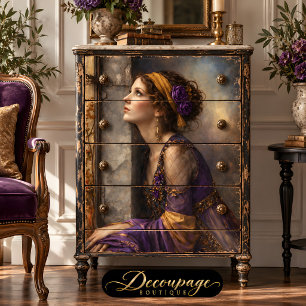 Vintage Renaissance Woman Decoupage Tissue Paper
