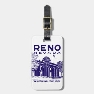 Vintage Reno Nevada Luggage Tag