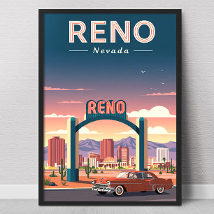 Vintage Reno Nevada Poster
