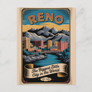 Vintage Reno Nevada Retro Travel Holiday Postcard