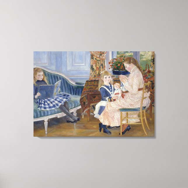 Vintage Renoir Childrens Afternoon at Wargemont Canvas Print (Front)