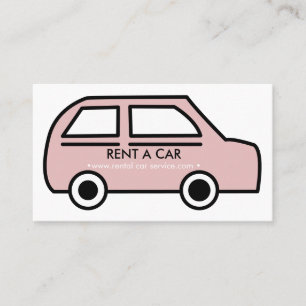Vintage rent car business card