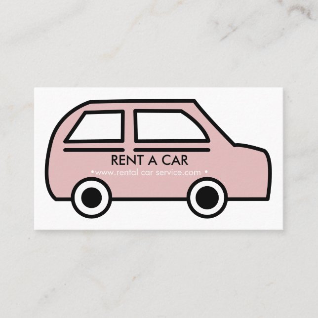 Vintage rent car business card (Front)