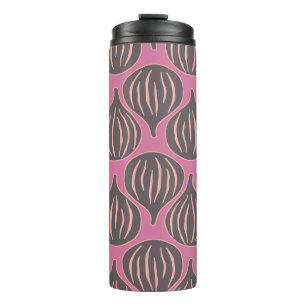 vintage repeat seamless pattern with figs. thermal tumbler