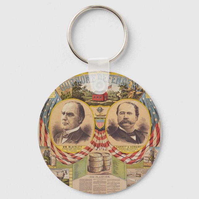 Vintage Republican Party Presidential Campaign Key Ring (Front)