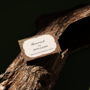 Vintage Reserved Seating Card