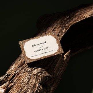 Vintage Reserved Seating Card