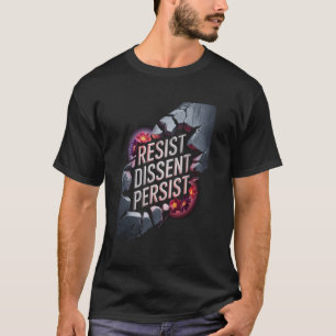 Vintage Resist Dissent Persist Floral Women's T-Shirt