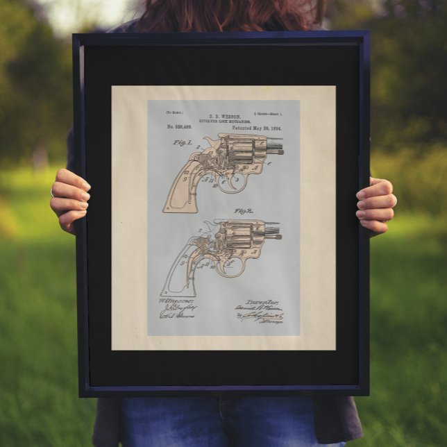 Vintage Resolver Patent Tinted Illustration Poster (Creator Uploaded)