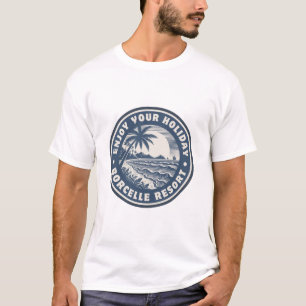 Vintage Resort Beach Badge Logo Enjoy Your Holiday T-Shirt