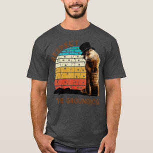 Vintage Respect The Groundhog Day Shadow For Men W T-Shirt