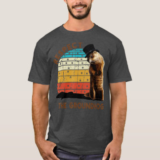 Vintage Respect The Groundhog Day Shadow For Men W T-Shirt