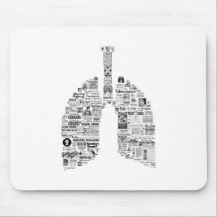 Vintage Respiratory Remedies pulmonology lungs art Mouse Mat