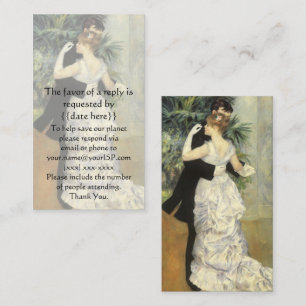 Vintage Response Card, City Dance by Renoir Enclosure Card