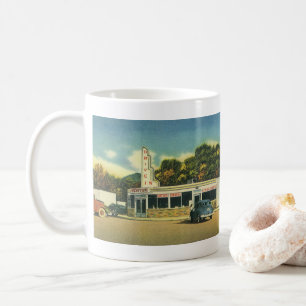 Vintage Restaurant, 50s Drive In Diner and Cars Coffee Mug