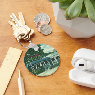 Vintage Restaurant, Retro Rhinebeck Roadside Diner Key Ring