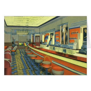 Vintage Restaurant, Retro Roadside Diner Interior
