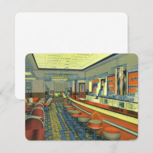 Vintage Restaurant Retro Roadside Diner Invitation